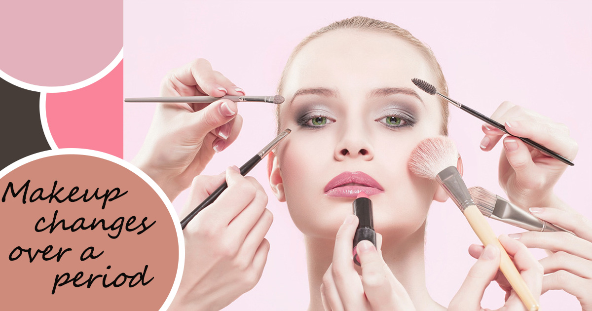 Makeup changes over a period of time